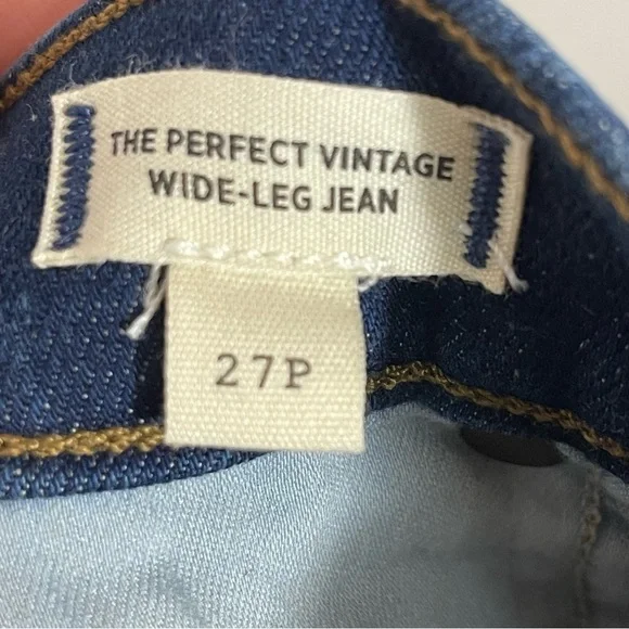 Madewell NWT Petite Perfect Vintage Wide-Leg Jeans Size 27P in Pipestone Wash - Picture 12 of 16